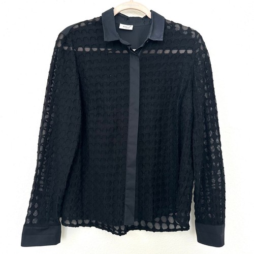 Akris punto black mesh - mesh, dot
